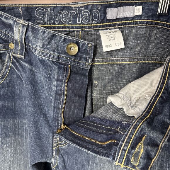 Vintage Silver Tab by Levi's Loose Fit Jeans Mens W32 L32 Blue Denim 90s Y2K - Picture 9 of 13
